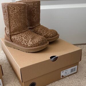 UGG Tan Leopard Pattern Boots